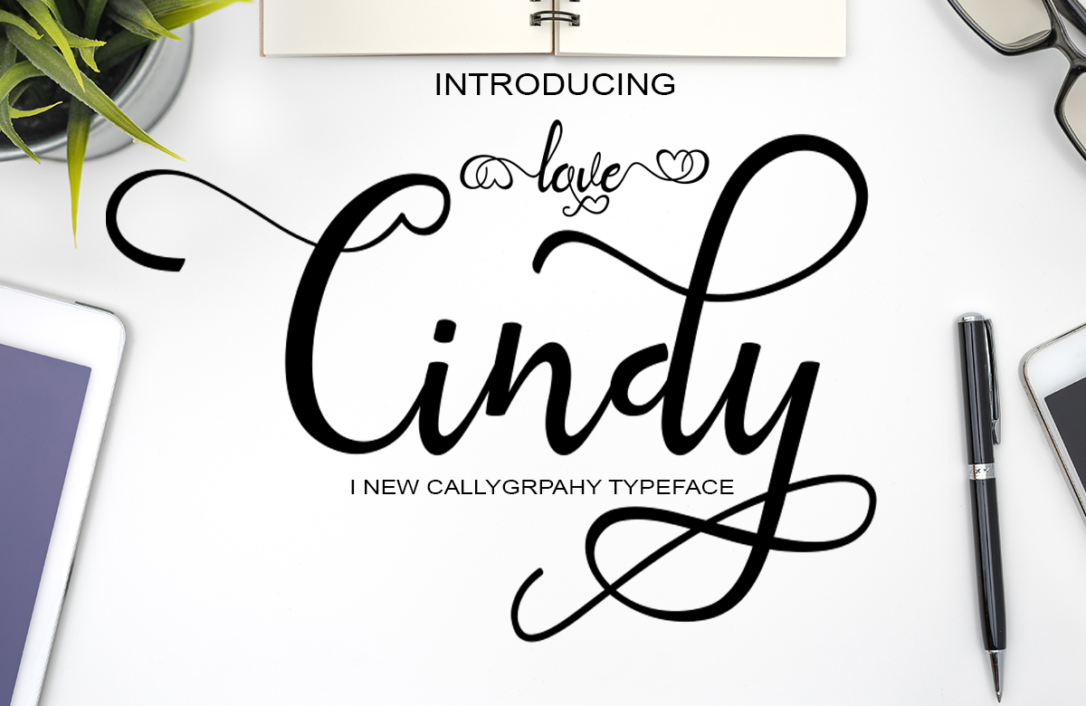 Love Cindy Script: A Romantic Typeface for Creative Branding Projects